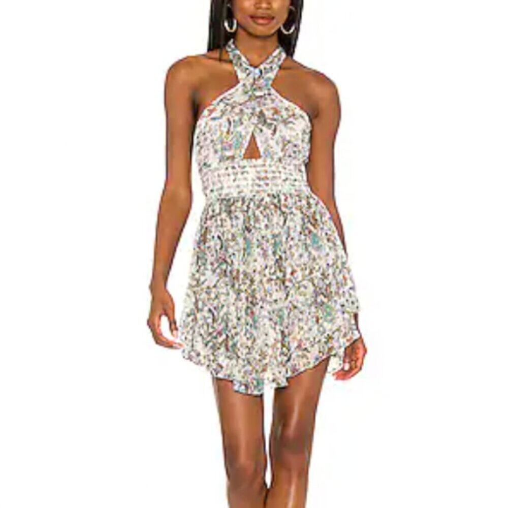 Rococo Sand Braw Metallic Mini Dress